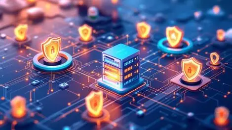 Interconnected computer servers secure data links protective shields india gulf