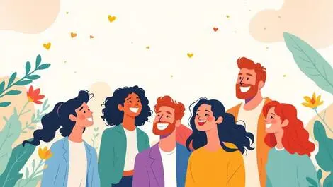 Businesspeople celebrating successful customer experiences bright colors