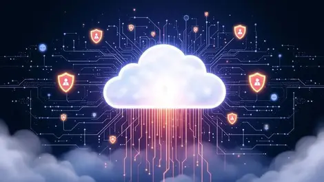Cloud security ai threat detection digital data streams alert shields