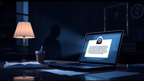 Moody us govt office laptop suspicious email shadowy figure